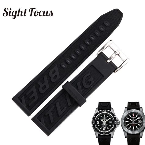 breitling rubber strap 22 20|Breitling avenger 22mm rubber strap.